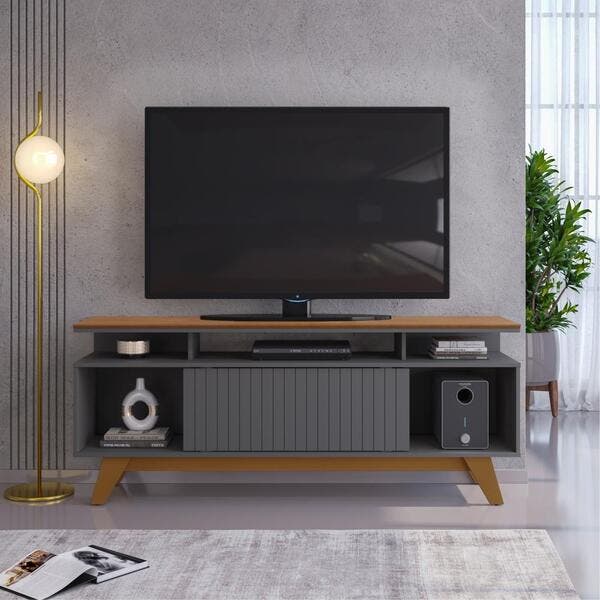 Clanta Rack Rack Para Tvs Até 60 Polegadas Atlanta Cinza Urbano | Leroy Merlin