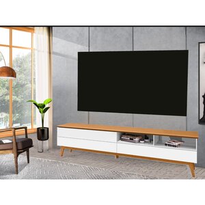 Rack Para Tvs Até 70 Polegadas 219cm 2 Gavetas 3 Nichos Tebarrot Branco ...