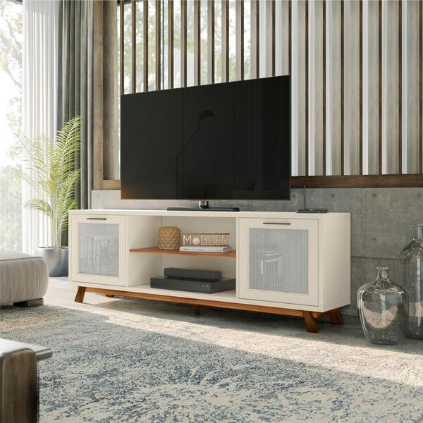 Rack Para Tvs Até 75 Polegadas Hannah Cinamomo Off-white