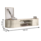 Rack Para Tv's De 75 Polegadas Génova Calacata Off White