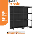 Rack Parede 202 Fit 60 Ate 2 Metros Preto 8 Bandeja Spe