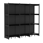 Rack Parede 202 Fit 60 Ate 3 Metros Preto 12 Bandeja Pe Preto