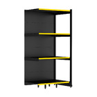 Rack Parede 202 Fit 60 Continuação Preto 90x60 Pe Amarelo