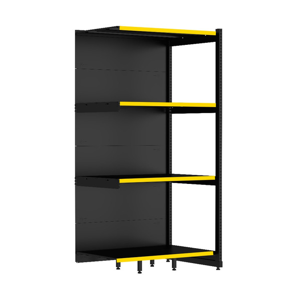 Rack Parede 202 Fit 60 Continuação Preto 90x60 Pe Amarelo
