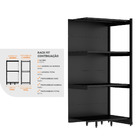 Rack Parede 202 Fit 60 Continuação Preto 90x60 Pe Amarelo