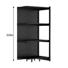 Rack Parede 202 Fit 60 Continuação Preto 90x60 Pe Azul
