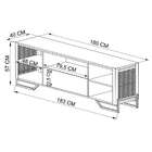 Rack Paricel 1 Gv Preto 183 Cm