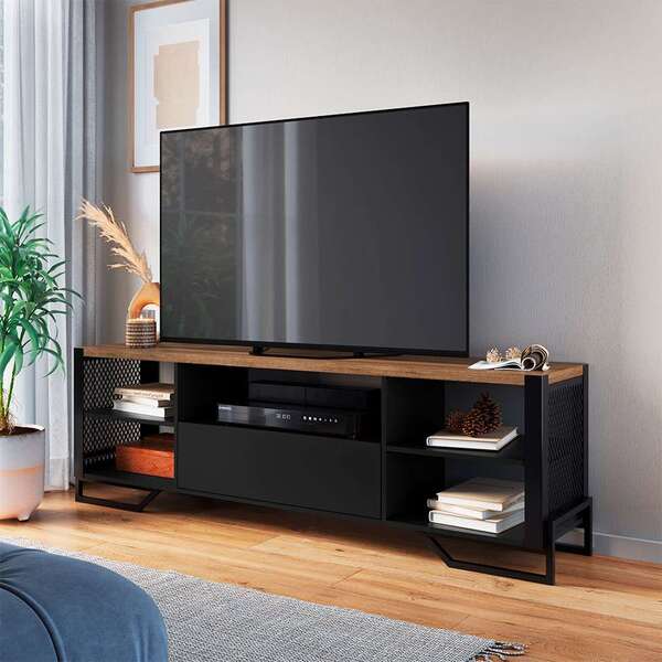 Rack Paricel 1 Gv Preto 183 Cm