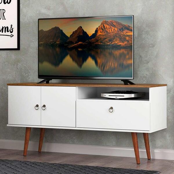 Rack Pé Palito Topázio Branco Acetinado Cumaru Patrimar