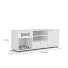 Rack Pet Roxy Branco 140 Cm