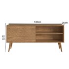 Rack Porta Basculante Frizada 135cm X 62cm X 36cm Atena Olmo