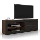 Rack Porto Ii 2 Gavetas - Artely - Imbuia / Preto