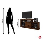 Rack Porto Para Tv De Até 47'' 1 Porta Dj Móveis Rústico