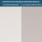 Rack Praga Univ 180 Cm Laca Cinza Claro Off White Brilhante C