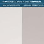 Rack Praga Univ 220 Cm Laca Branca Brilhante Com Carvalho Mel