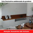 Rack Praga Univ 220 Cm Laca Branca Brilhante Com Carvalho Mel