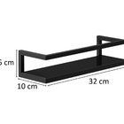 Rack Prateleira De Parede Base Vidro Frame Com Kit Fixação Pr