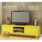 Rack Prime Com 2 Gavetas E 2 Nichos Amarelo Laqueado - 100% M