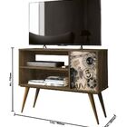 Rack Reale Edn Móveis 1 Porta Nogal A Cinema Pés Palito Sala