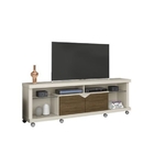 Rack Recife Off White/carvalho - Germai Móveis