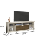 Rack Recife Off White/carvalho - Germai Móveis