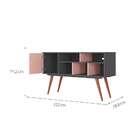 Rack Retrô 1 Pt Grafite E Rosê