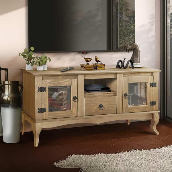 Rack Retro 2 Portas 1 Nicho 1 Gaveta Mel D200 Denk