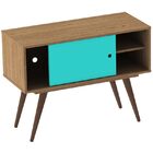 Rack Retrô 60 - Olivar - Rustik Carvalho / Turquesa