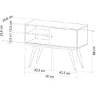 Rack Retrô 60 - Olivar - Rustik Carvalho / Turquesa