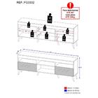 Rack Retrô Com Espelho Para Tv Até 65" Multimóveis Paris Fg33