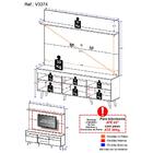 Rack Retrô Com Painel E Suporte Tv 65" Madri Multimóveis V3374