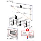 Rack Retrô Com Painel E Suporte Tv 65" Madri Multimóveis V3374