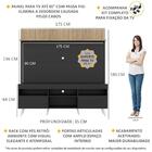 Rack Retrô Com Painel E Suporte Tv 65" Madri Multimóveis V3374