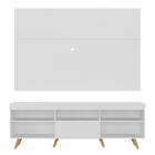 Rack Retrô Com Painel E Suporte Tv 75" Web Multimóveis Mp1047