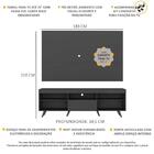 Rack Retrô Com Painel E Suporte Tv 75" Web Multimóveis Mp1047