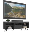 Rack Retrô Com Painel E Suporte Tv 75" Web Multimóveis Mp1047