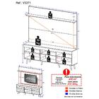 Rack Retrô Com Painel Tv 65" Madri Multimóveis V3371