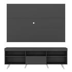 Rack Retrô Com Painel Tv 75" Web Multimóveis Mp1046 Preto/bra