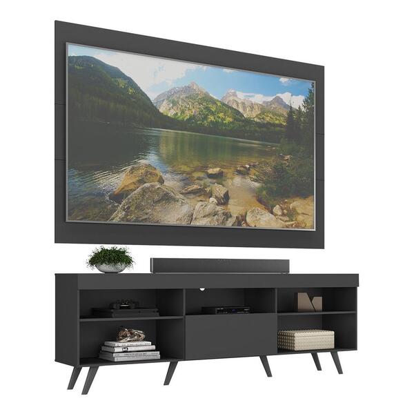 Rack Retrô Com Painel Tv 75" Web Multimóveis V1046