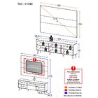 Rack Retrô Com Painel Tv 75" Web Multimóveis V1046