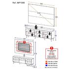 Rack Retrô Com Painel Tv Até 65 Polegadas Miami Multimóveis M