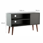 Rack Retrô De Sala Para Tv Até 42 Polegadas Sicília 1 Porta