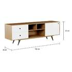 Rack Retrô Dresden Rustick Carvalho E Branco 160 Cm