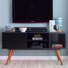 Rack Retrô Monschau Preto 140 Cm