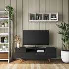 Rack Retrô Nantes Preto 162 Cm