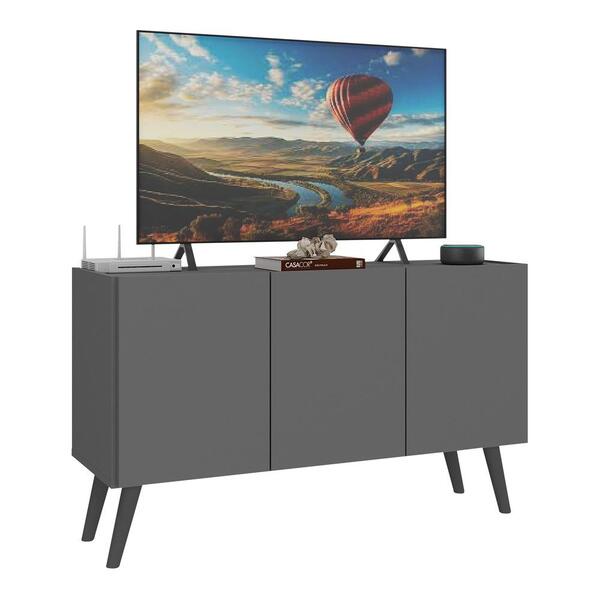 Rack Retrô Para Tv Até 32 Polegadas Com 3 Portas Multimóveis