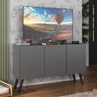 Rack Retrô Para Tv Até 32 Polegadas Com 3 Portas Multimóveis