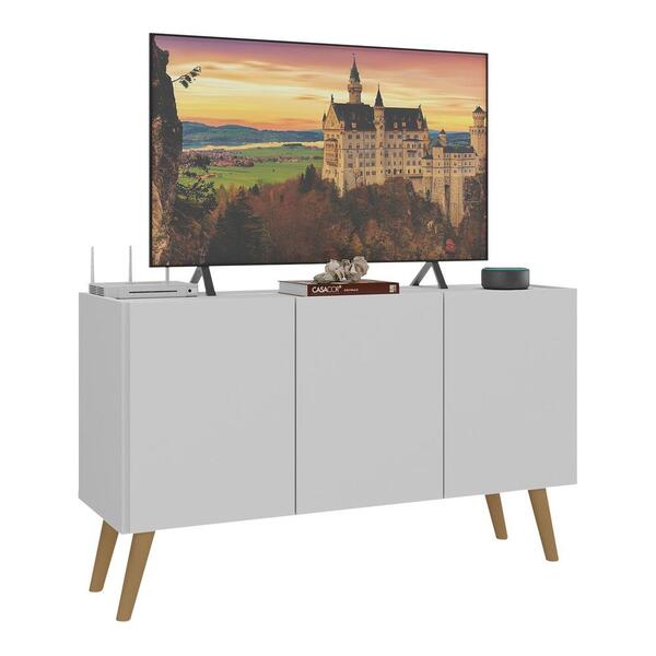 Rack Retrô Para Tv Até 32 Polegadas Com 3 Portas Multimóveis