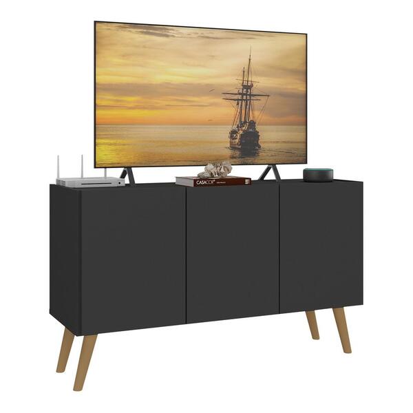Rack Retrô Para Tv Até 32 Polegadas Com 3 Portas Multimóveis