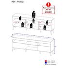 Rack Retrô Para Tv Até 65" Multimóveis Paris Fg3327 Com 2 Por